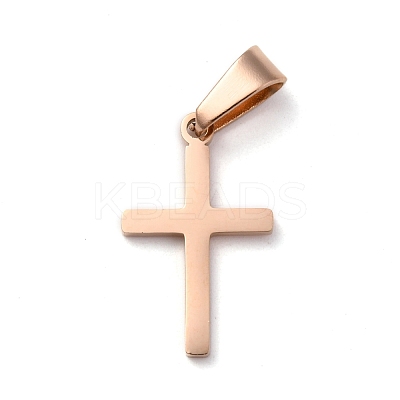 304 Stainless Steel Pendants STAS-P253-09RG-1
