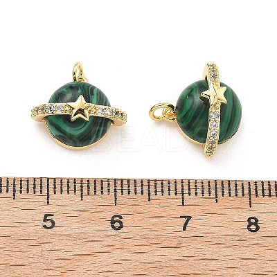 Synthetic Malachite Pendants KK-B129-13G-02-1