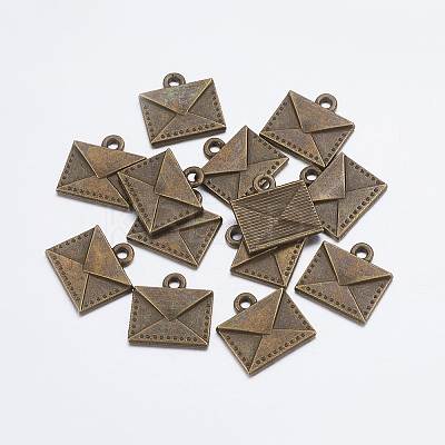 Tibetan Style Alloy Mail Charms LS-EA10712Y-AB-1