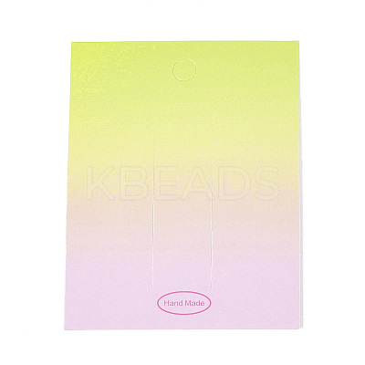 Gradient Color Cardboard Paper Jewelry Display Cards for Hair Clip Storage CDIS-N004-19-1