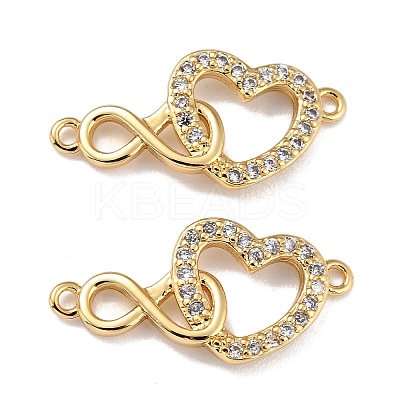 Brass Micro Pave Clear Cubic Zirconia Links Connectors X-ZIRC-A021-72G-1