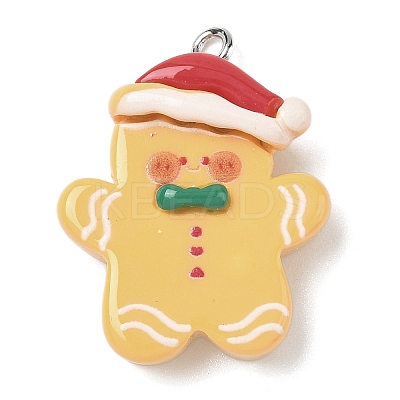 Christmas Theme Opaque Resin Pendants RESI-I344-02P-01-1