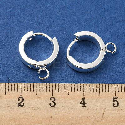201 Stainless Steel Huggie Hoop Earrings Findings STAS-A167-01S-S-1