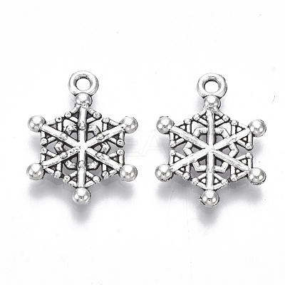 Tibetan Style Alloy Pendants TIBE-N010-22AS-RS-1