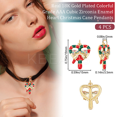 Brass Micro Pave Colorful Grade AAA Cubic Zirconia Pendants KK-BBC0015-36B-1