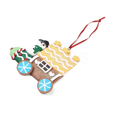Christmas Car Handmade Polymer Clay Pendant Decorations LS-HJEW-P017-03F-1
