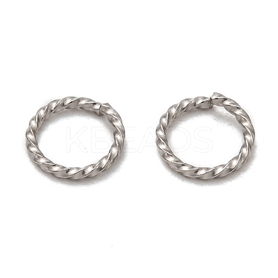 Non-Tarnish 304 Stainless Steel Twisted Open Jump Rings LS-STAS-H129-04P-1