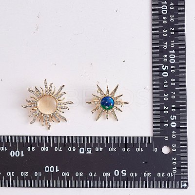 3Pcs 3 Style Rhinestone Sun & Moon with Cat Enamel Pins JBR077A-1