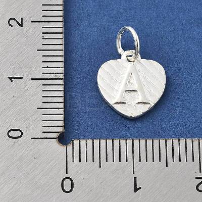 925 Sterling Silver Heart with Capital Letter Charms STER-S009-13A-S-1