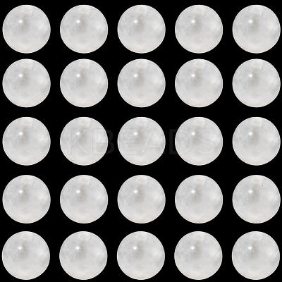 120Pcs Round Natural White Jade Beads G-PA0001-07B-1