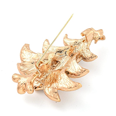 Christmas Tree Theme Zinc Alloy with Rhinestone Brooches JEWB-B018-02G-03-1
