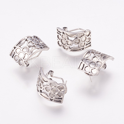Tibetan Style Hoop Earrings LS-TIBEP-EBB098YKG-AS-FF-1