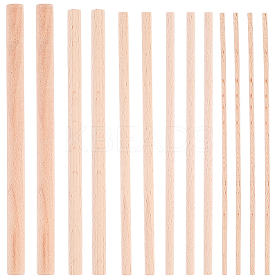 30Pcs 5 Styles Wood Craft Sticks WOOD-SP0001-75-1