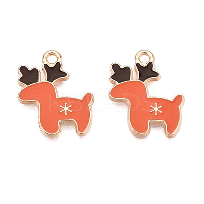 Christmas Theme Alloy Enamel Pendants ENAM-T020-10Q-1