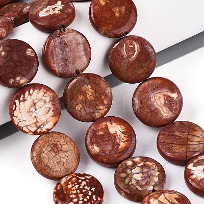Dyed Natural Fire Crackle Agate Beads Strands G-T144-57A-01-1