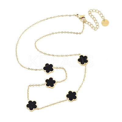 Golden 304 Stainless Steel Necklace NJEW-K252-09G-03-1