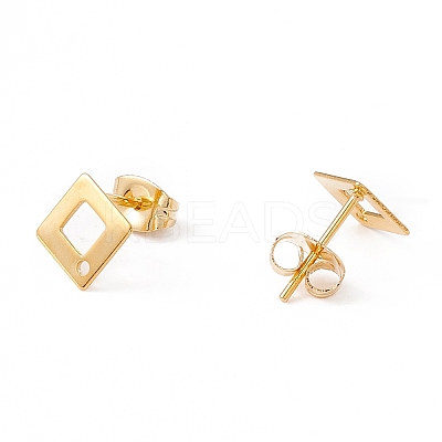 201 Stainless Steel Stud Earring Findings with Hole LS-X-EJEW-A071-27G-1