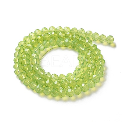 Baking Paint Transparent Glass Beads Strands DGLA-A034-J6MM-D07-1