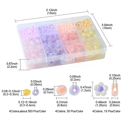 4 Colors 3 Styles DIY Jewelry Beads Kits DIY-FS0006-58-1