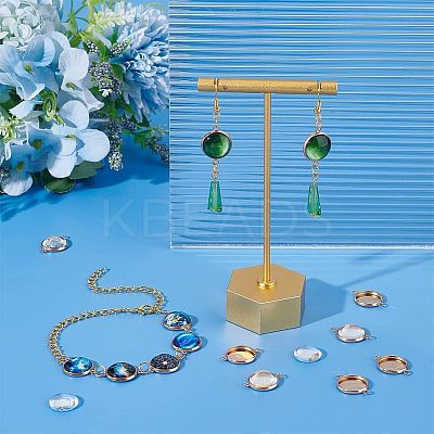 DIY Blank Dome Flat Round Link Connector Making Kit DIY-UN0003-77B-RG-1