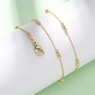 2MM Brass Round Ball Cable Chain Necklaces X-MAK-L045-01G-1