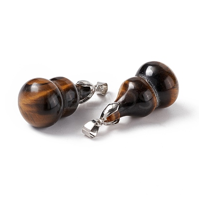 Natural Tiger Eye Pendants G-G846-02P-03-1