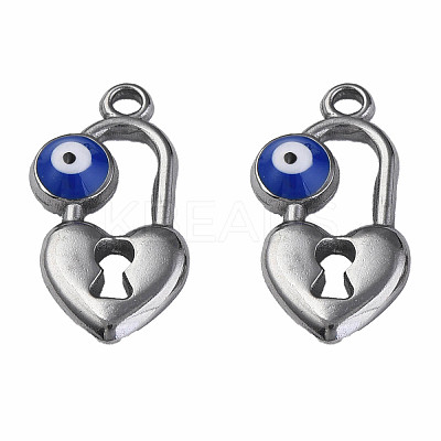 304 Stainless Steel Enamel Pendants LS-STAS-N087-53-03P-1