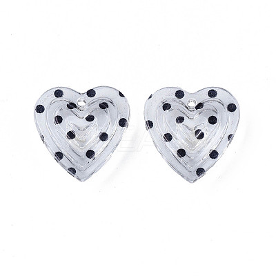 Transparent Acrylic Pendants TACR-N006-17-A01-1