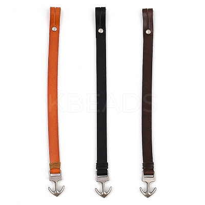 Plain Leather Cord Bracelets BJEW-F468-19-1