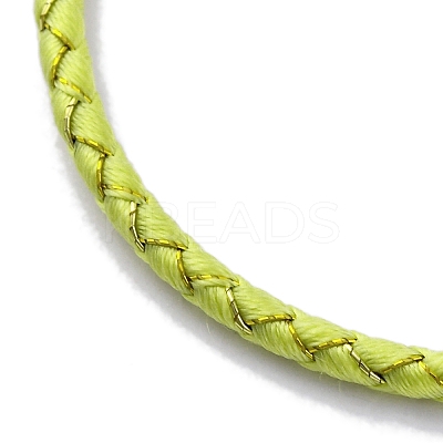 Polyester Cord Braided Bracelet Makings MAK-Z003-01G-32-1