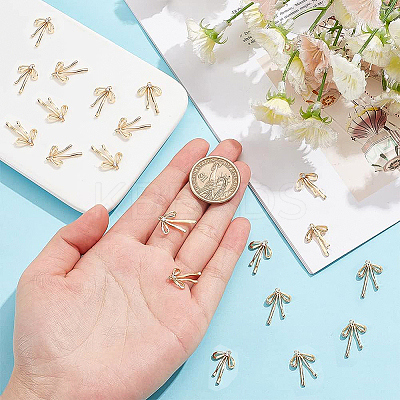 10 Pairs Brass Micro Pave Clear Cubic Zirconia Pendants KK-BC0015-29-1