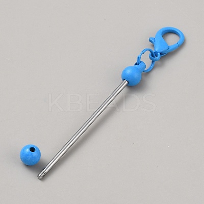 Spray Printed Alloy Bar Beadable Pendant Decorations for Jewelry Making DIY Crafts KEYC-WH0025-684P-05-1