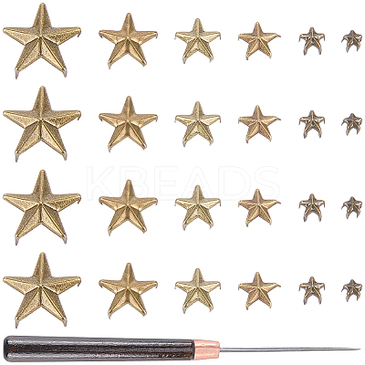 150Pcs 6 Styles Iron Rivets IFIN-CL0001-05AB-1