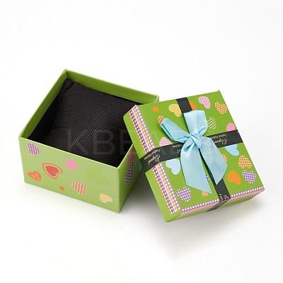 Heart Pattern Cardboard Jewelry Boxes CBOX-L007-001B-1
