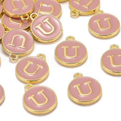 Golden Plated Alloy Enamel Charms ENAM-S118-07U-1