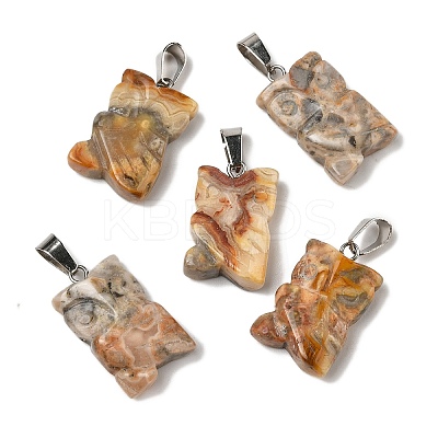 Natural Crazy Agate Pendants G-B127-09P-03-1