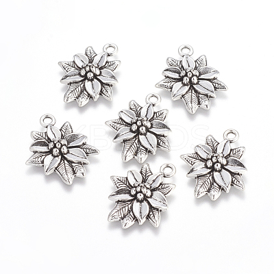 Tibetan Style Alloy Pendants TIBEP-GC120-AS-RS-1