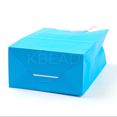 Pure Color Kraft Paper Bags LS-AJEW-G020-D-01-1