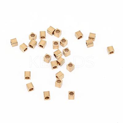 Brass Spacer Beads KK-F713-22C-2.5x2.5mm-1