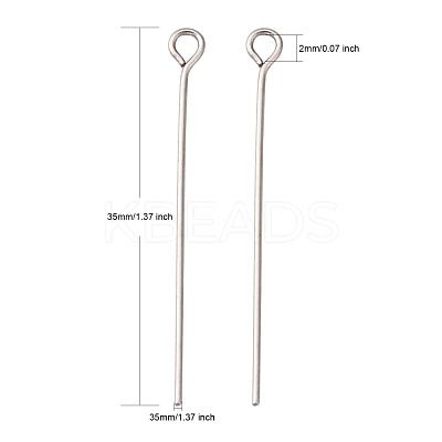 Tarnish Resistant 304 Stainless Steel Eye Pin STAS-R045-35mm-1