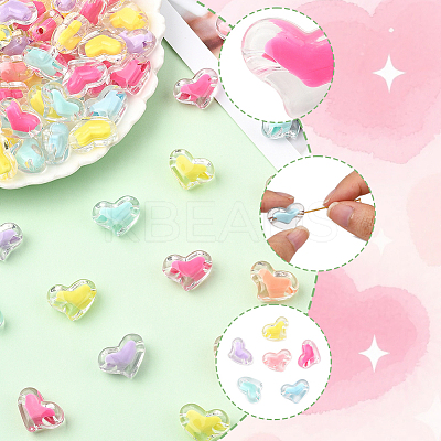80Pcs Transparent Acrylic Beads TACR-SP0001-39-1