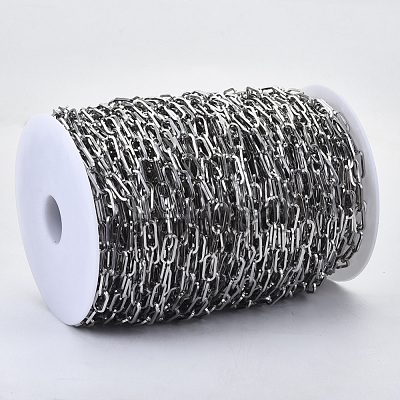 Tarnish Resistant 304 Stainless Steel Paperclip Chains CHS-S001-04A-P-1