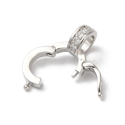 Rack Plating Brass Micro Pave Clear Cubic Zirconia Twister KK-A222-03C-P-1