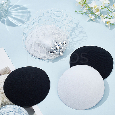 6Pcs 2 Colors EVA Fabric Pillbox Stewardess Fascinator Hat Base DIY-BC0014-07-1