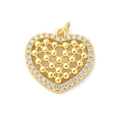 Brass Micro Pave Cubic Zirconia Pendants KK-S511-29G-02-1