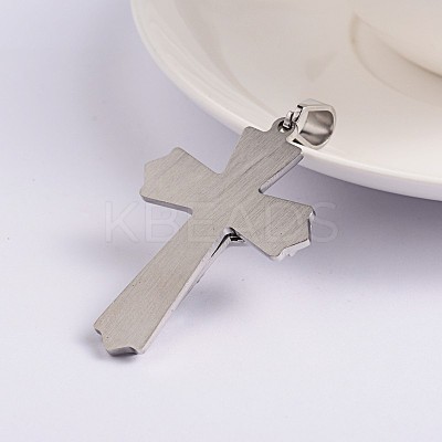 Easter Theme Crucifix Cross 304 Stainless Steel Pendants STAS-N080-07-1