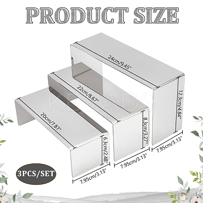 201 Stainless Steel Display Riser Stand Sets ODIS-WH0004-17P-1