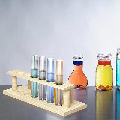 8Pcs 4 Colors Transparent Acrylic Test Tube AJEW-OC0003-95-1