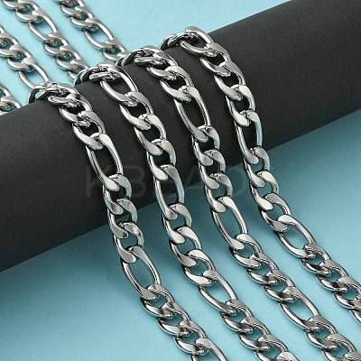 Tarnish Resistant Stainless Steel Figaro Chains STAS-M032-45P-3mm-1