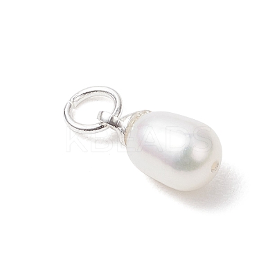 Natural Cultured Freshwater Pearl Rice Charms PALLOY-JF04821-1